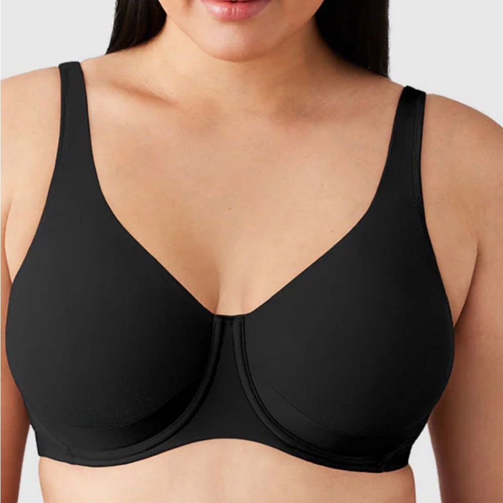 Wacoal 855387# Shape Revelation Pendulous Unlined Underwire Bra Sz#40G Black